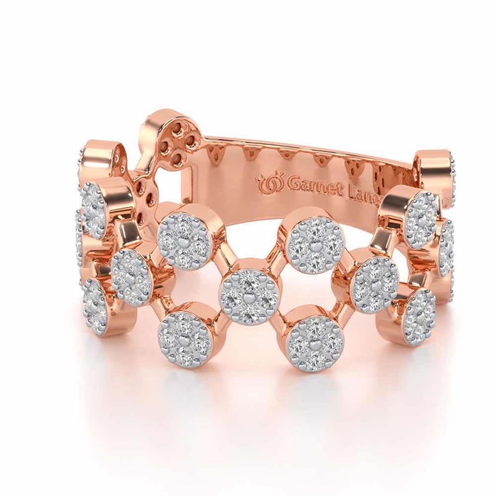 Ritual Rhythm Silver Band Ring - Rose Gold - Image 2