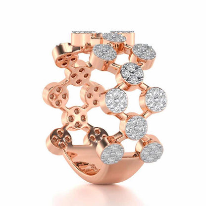 Ritual Rhythm Silver Band Ring - Rose Gold - Image 3
