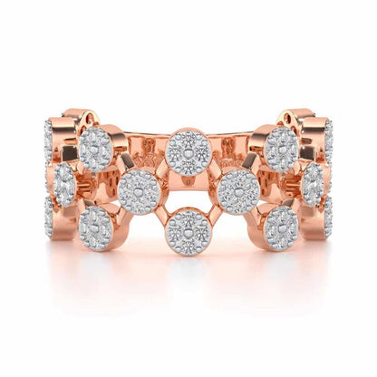 Ritual Rhythm Silver Band Ring - Rose Gold - Image 4