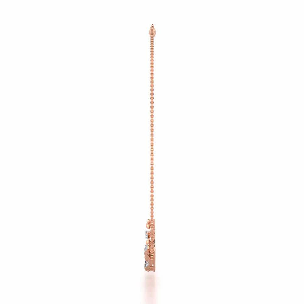 River Whispers Silver Necklace - Rose Gold - Image 4