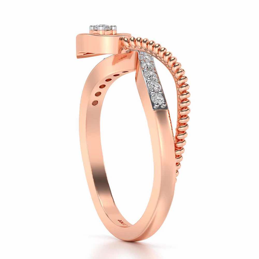 Rohi Silver Ring - Rose Gold - Image 3