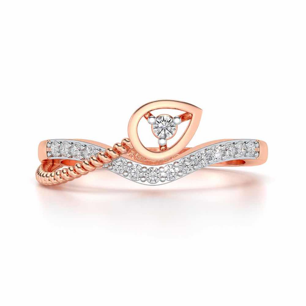Rohi Silver Ring - Rose Gold - Image 4