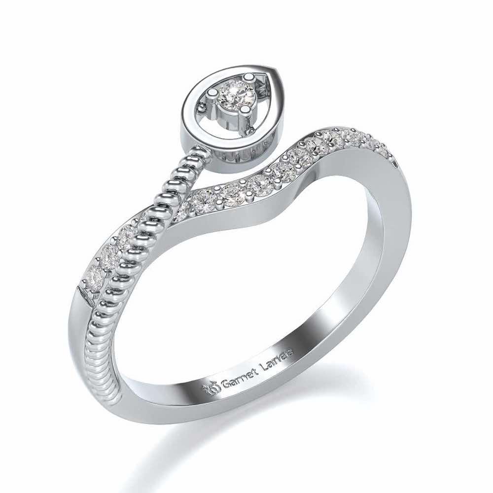 Rohi Silver Ring - White Gold - Image 1