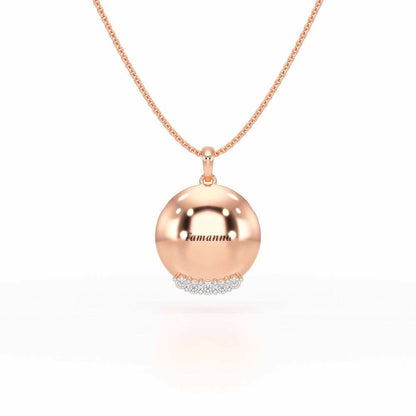 Roll Glow Silver Pendant - Rose Gold - Image 1