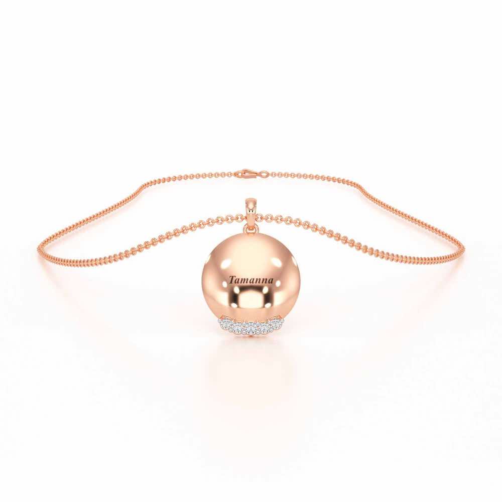 Roll Glow Silver Pendant - Rose Gold - Image 3
