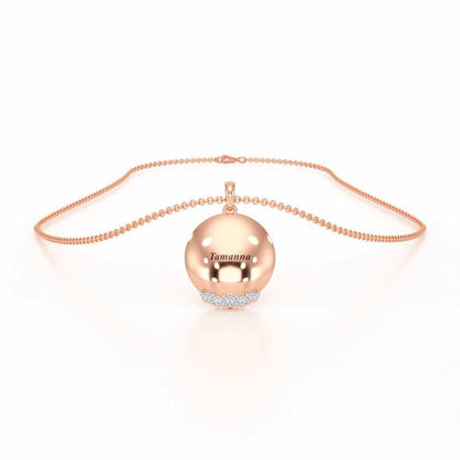 Roll Glow Silver Pendant - Rose Gold - Image 3