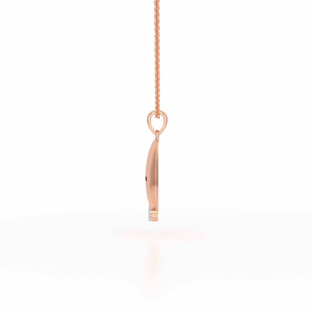 Roll Glow Silver Pendant - Rose Gold - Image 4