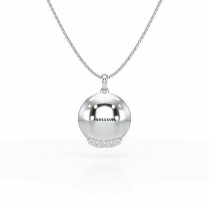 Roll Glow Silver Pendant - White Gold - Image 1
