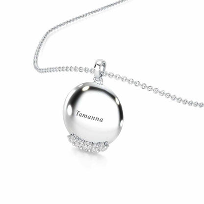 Roll Glow Silver Pendant - White Gold - Image 2
