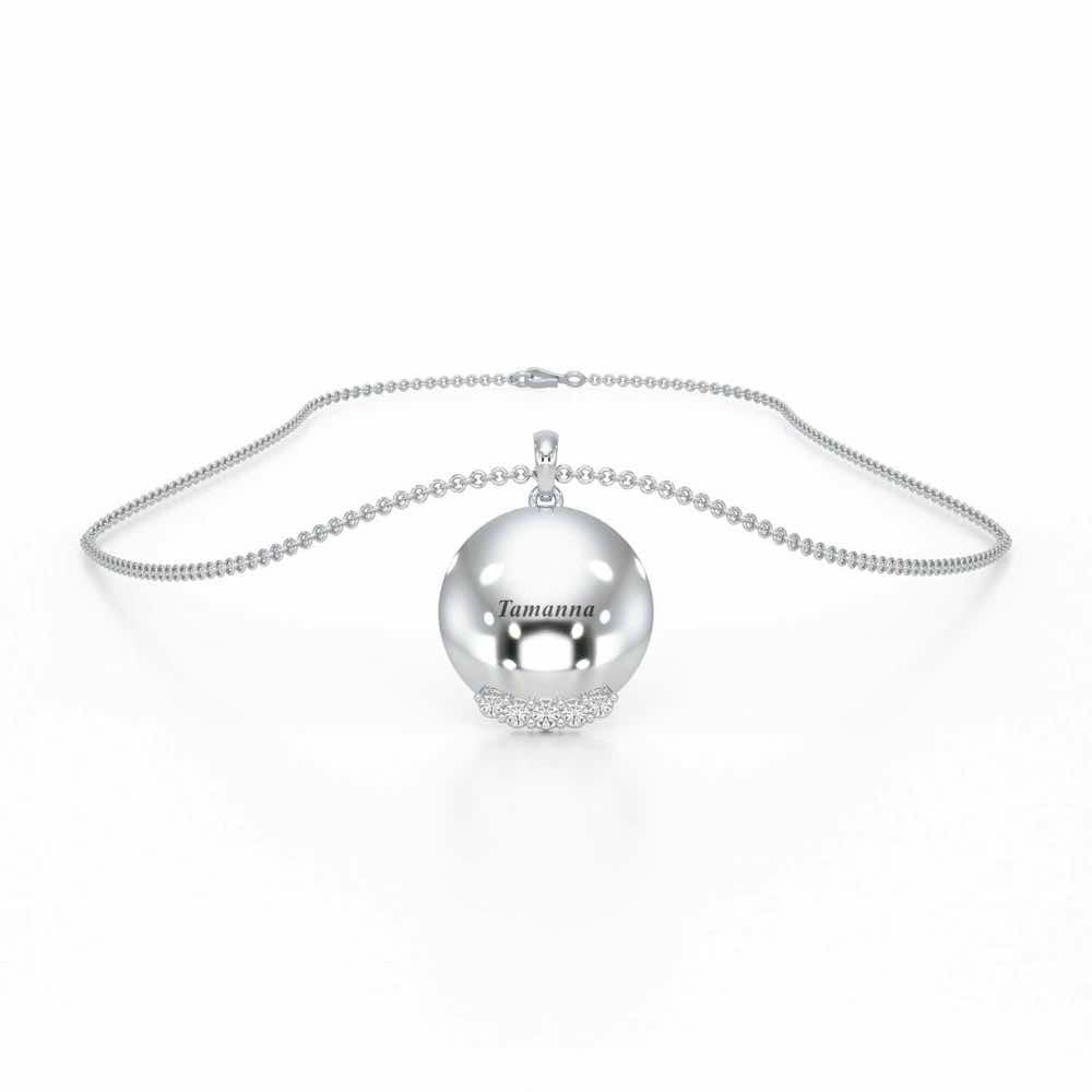 Roll Glow Silver Pendant - White Gold - Image 3
