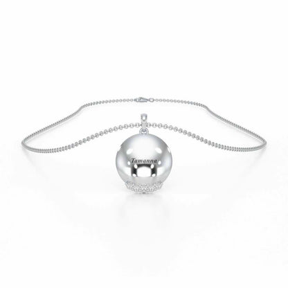 Roll Glow Silver Pendant - White Gold - Image 3