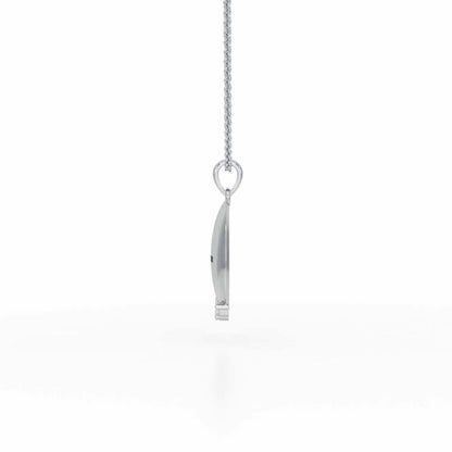 Roll Glow Silver Pendant - White Gold - Image 4