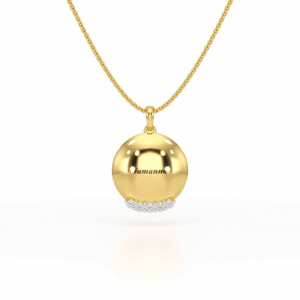 Roll Glow Silver Pendant - Yellow Gold - Image 1