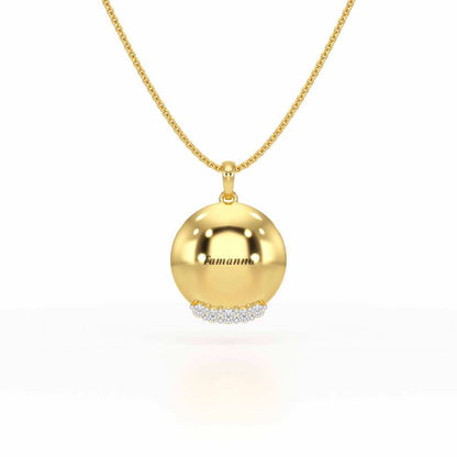 Roll Glow Silver Pendant - Yellow Gold - Image 1