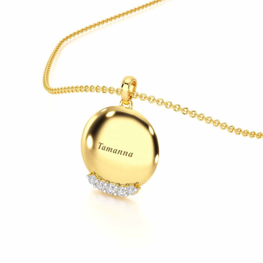 Roll Glow Silver Pendant - Yellow Gold - Image 2