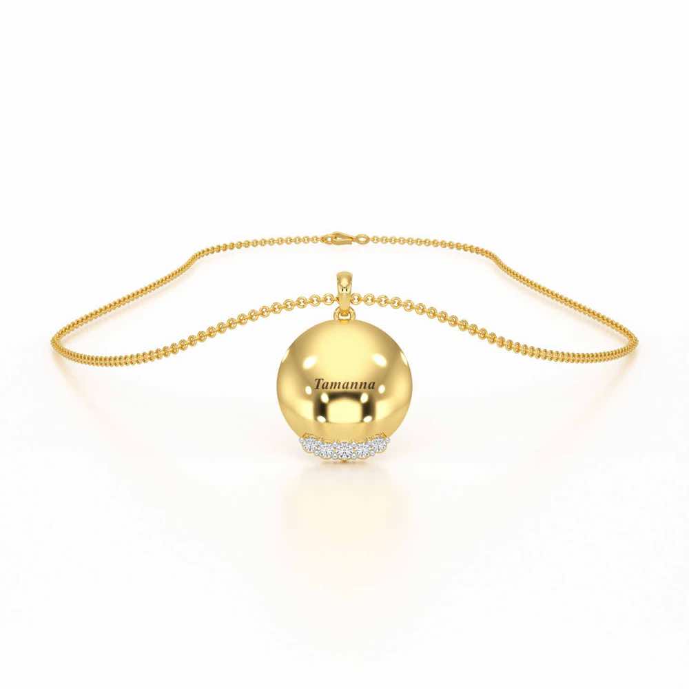 Roll Glow Silver Pendant - Yellow Gold - Image 3