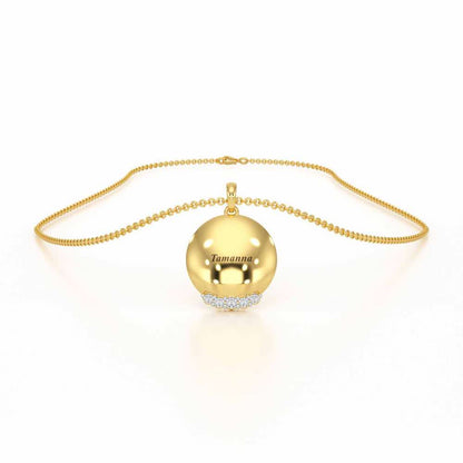 Roll Glow Silver Pendant - Yellow Gold - Image 3