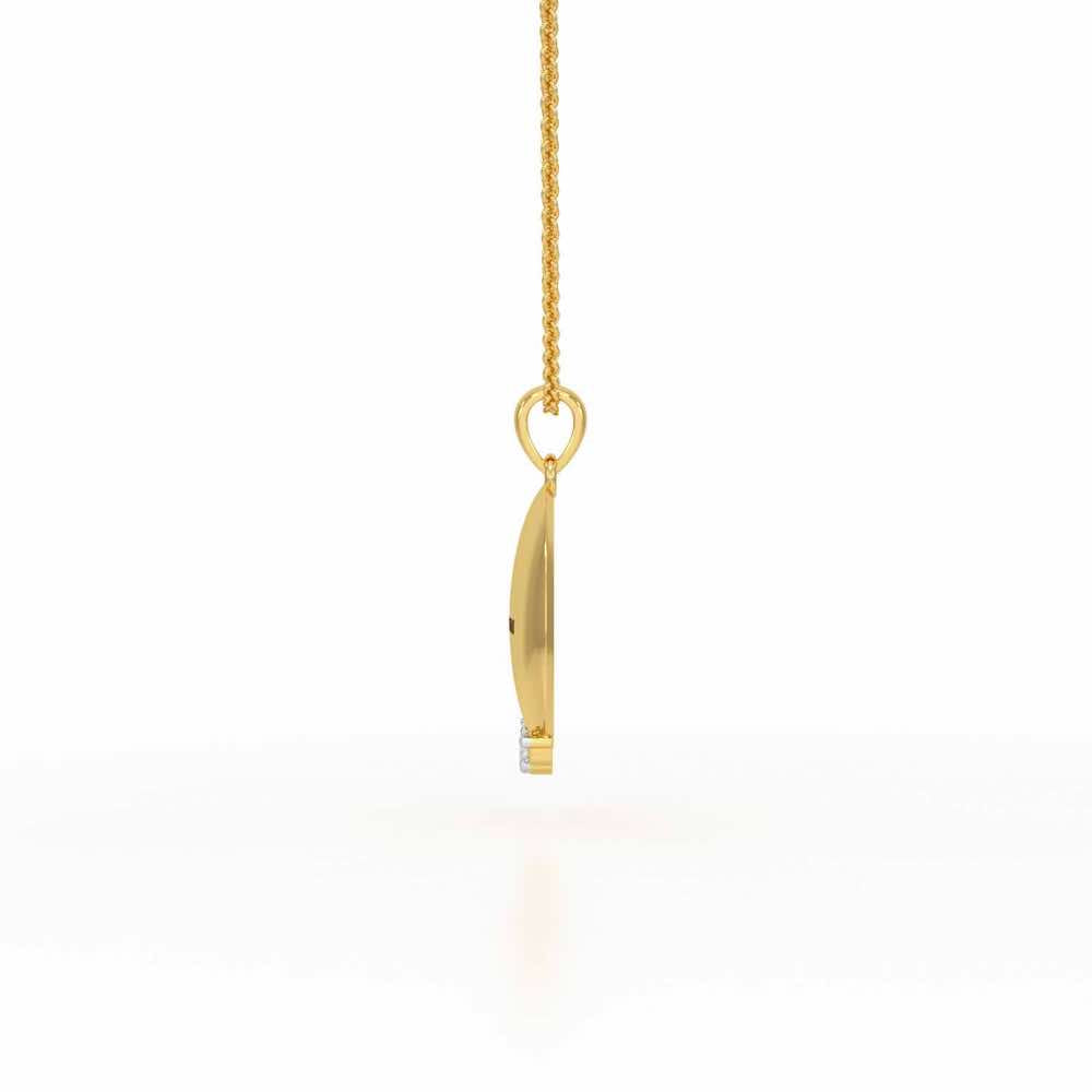 Roll Glow Silver Pendant - Yellow Gold - Image 4