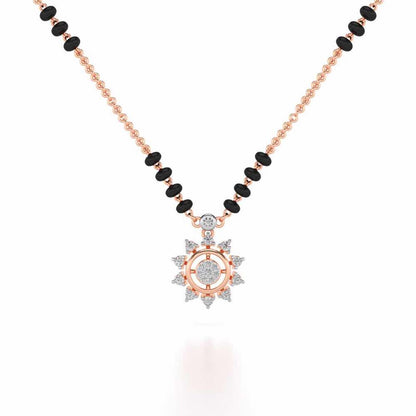 Roshini Silver Mangalsutra - Rose Gold - Image 1
