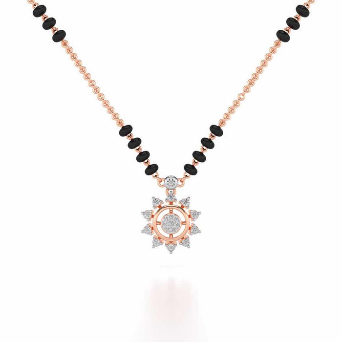 Roshini Silver Mangalsutra - Rose Gold - Image 1