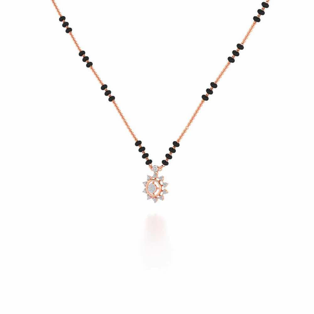 Roshini Silver Mangalsutra - Rose Gold - Image 2