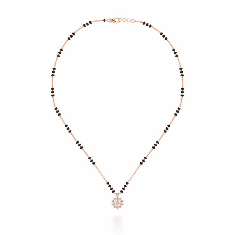 Roshini Silver Mangalsutra - Rose Gold - Image 3