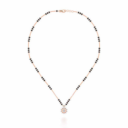Roshini Silver Mangalsutra - Rose Gold - Image 3