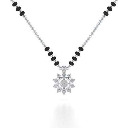 Roshini Silver Mangalsutra - White Gold - Image 1