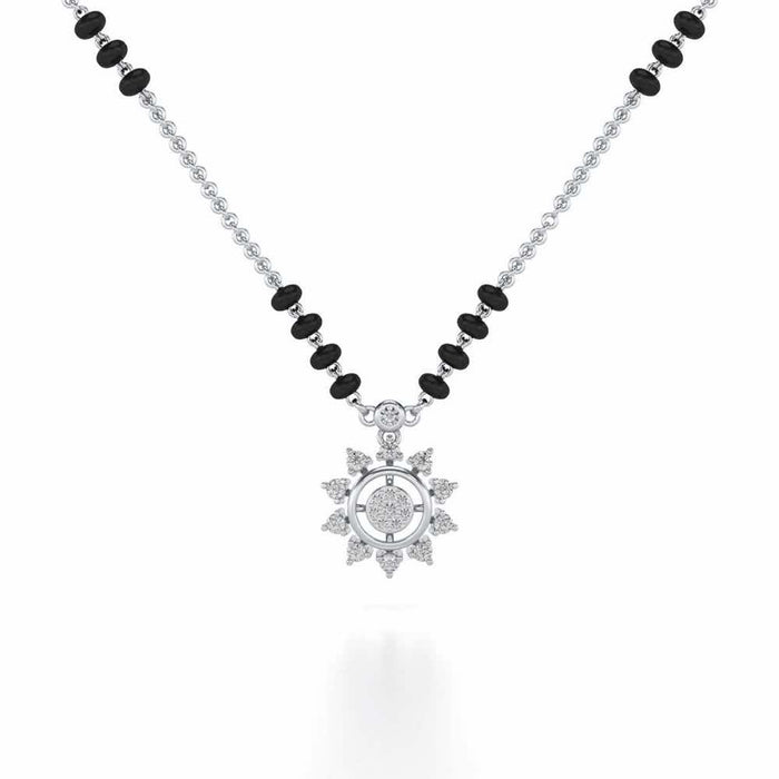 Roshini Silver Mangalsutra - White Gold - Image 1