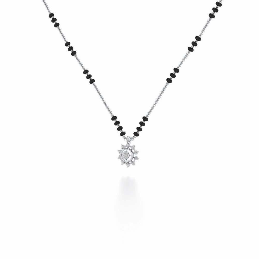 Roshini Silver Mangalsutra - White Gold - Image 2