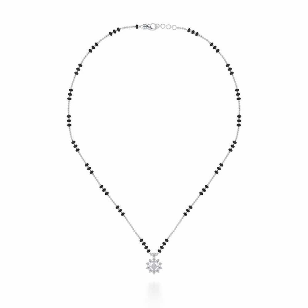 Roshini Silver Mangalsutra - White Gold - Image 3