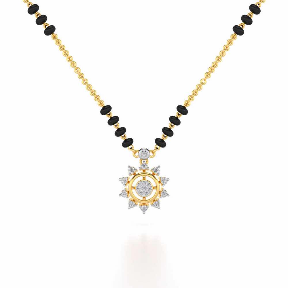 Roshini Silver Mangalsutra - Yellow Gold - Image 1