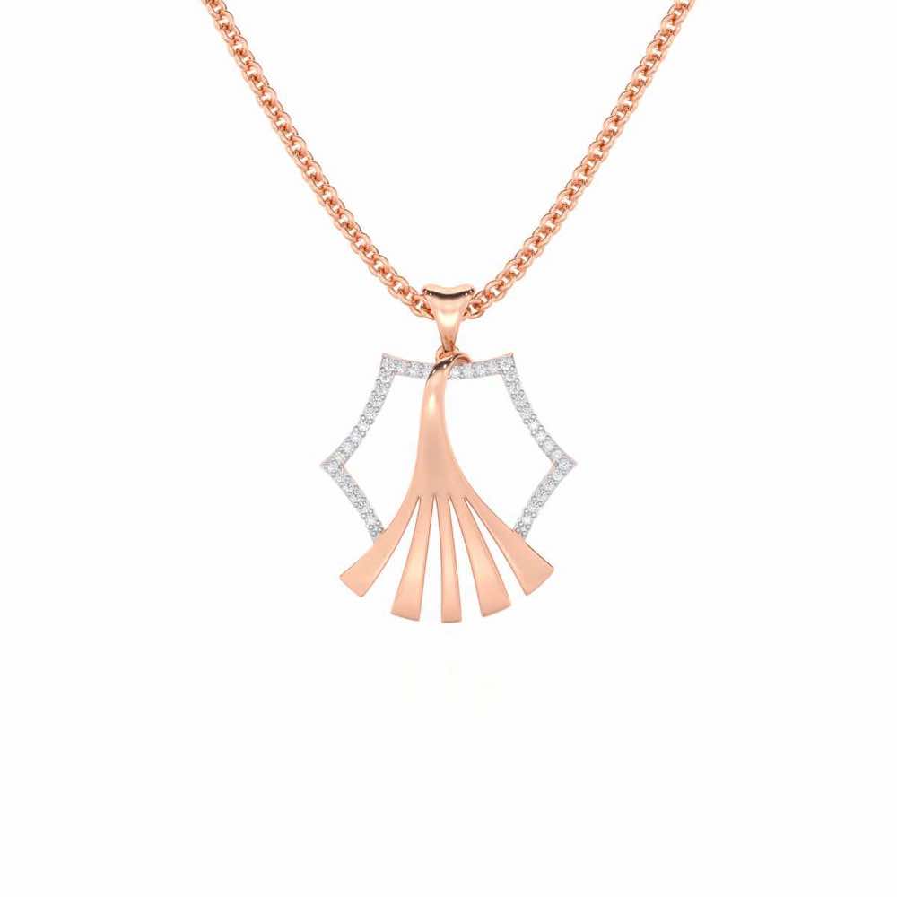 Roshini Silver Pendant - Rose Gold - Image 1
