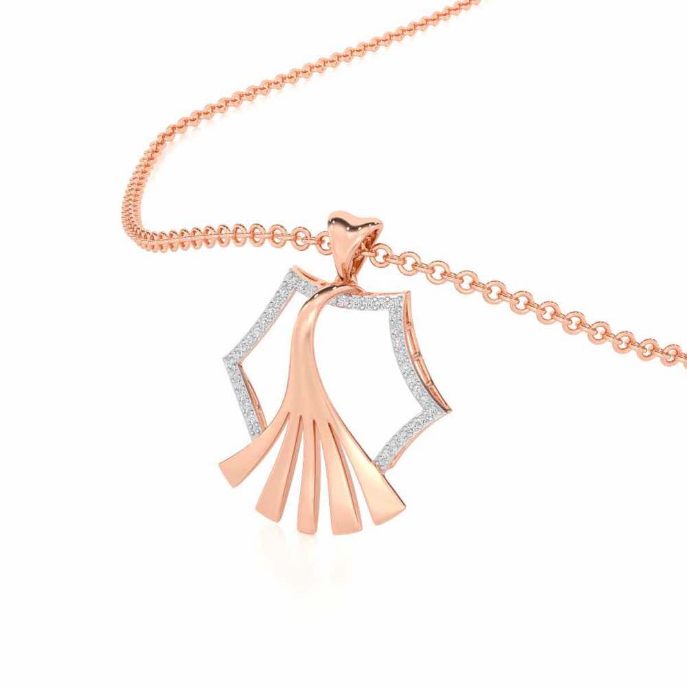 Roshini Silver Pendant - Rose Gold - Image 2