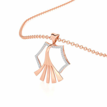 Roshini Silver Pendant - Rose Gold - Image 2