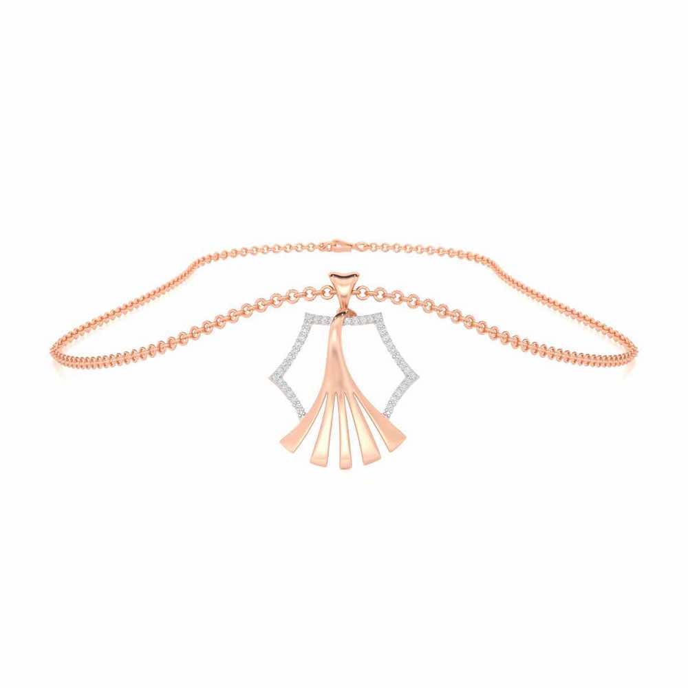 Roshini Silver Pendant - Rose Gold - Image 3