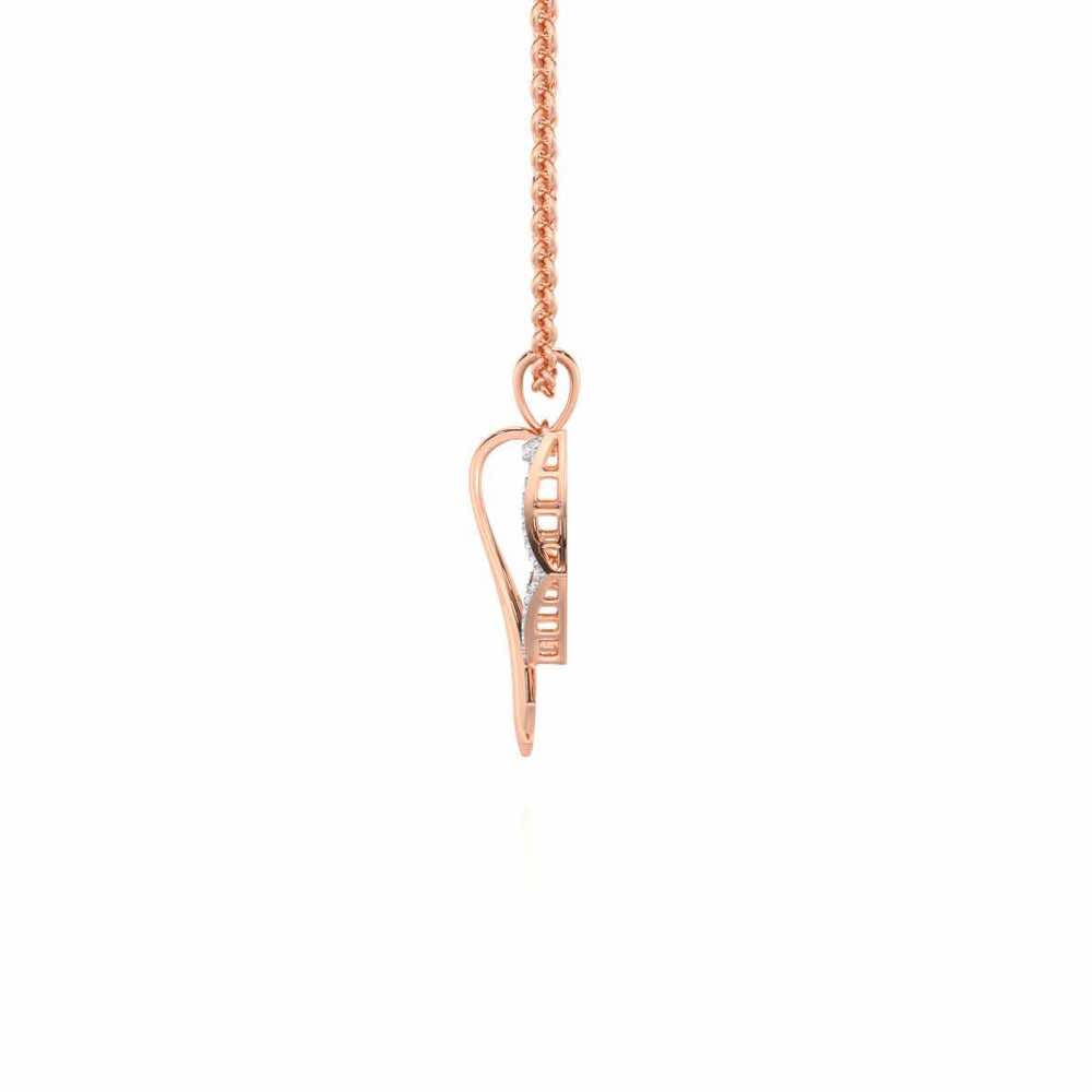 Roshini Silver Pendant - Rose Gold - Image 4
