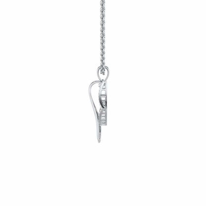 Roshini Silver Pendant - White Gold - Image 4