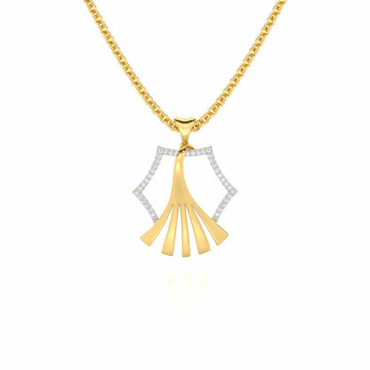 Roshini Silver Pendant - Yellow Gold - Image 1