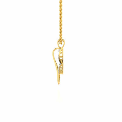Roshini Silver Pendant - Yellow Gold - Image 4