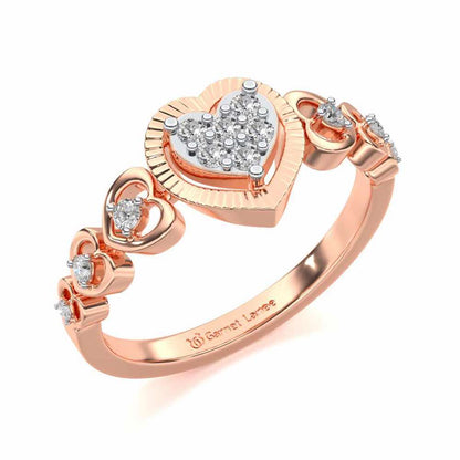Heartly Affair Silver Ring - Rose Gold - Image 1