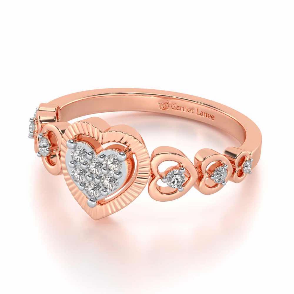 Heartly Affair Silver Ring - Rose Gold - Image 2