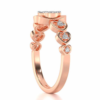 Heartly Affair Silver Ring - Rose Gold - Image 3