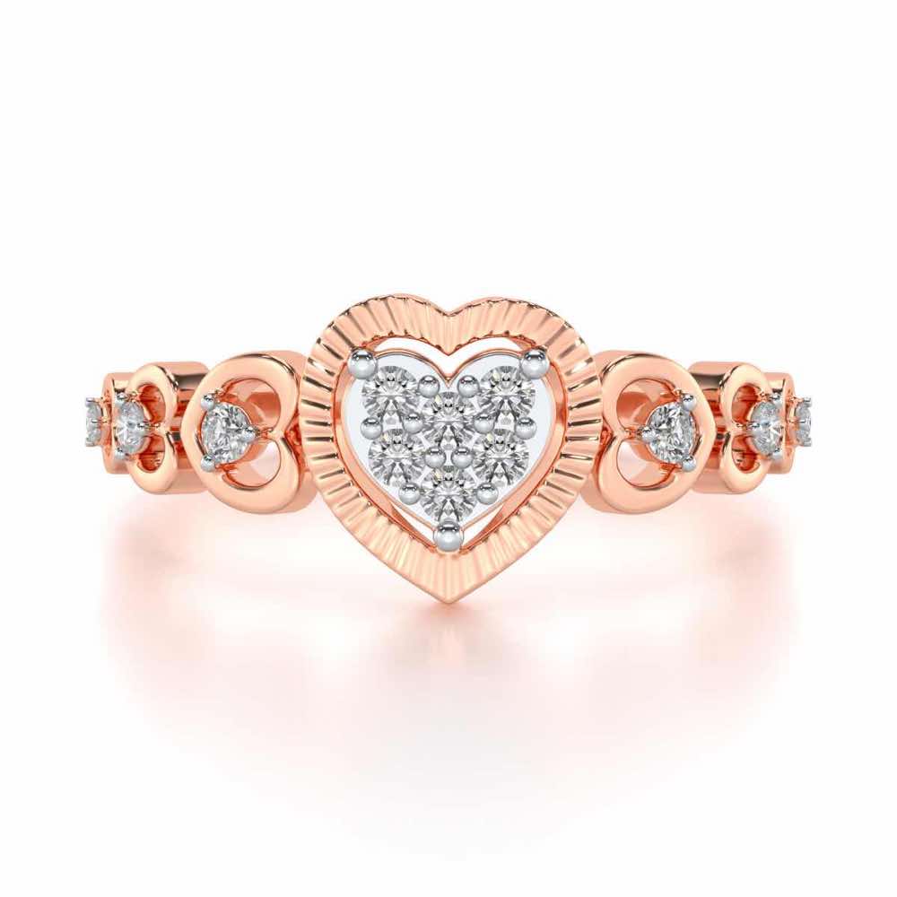 Heartly Affair Silver Ring - Rose Gold - Image 4
