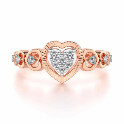 Heartly Affair Silver Ring - Rose Gold - Image 4