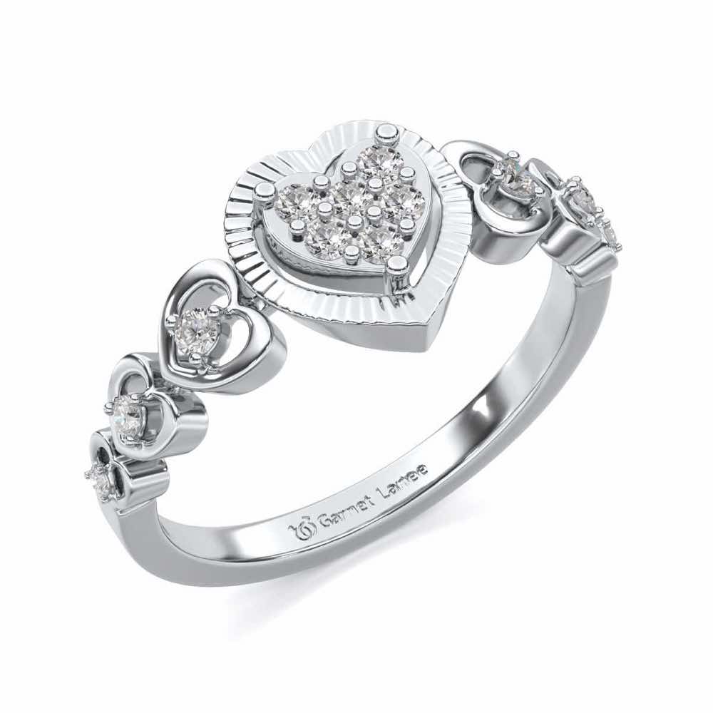 Heartly Affair Silver Ring - White Gold - Image 1