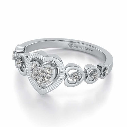 Heartly Affair Silver Ring - White Gold - Image 2