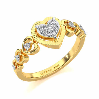 Heartly Affair Silver Ring - Yellow Gold - Image 1