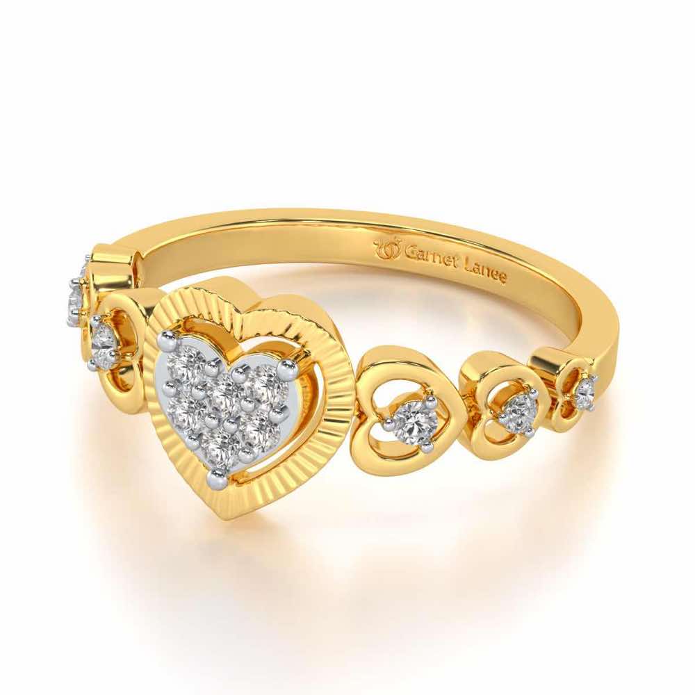 Heartly Affair Silver Ring - Yellow Gold - Image 2