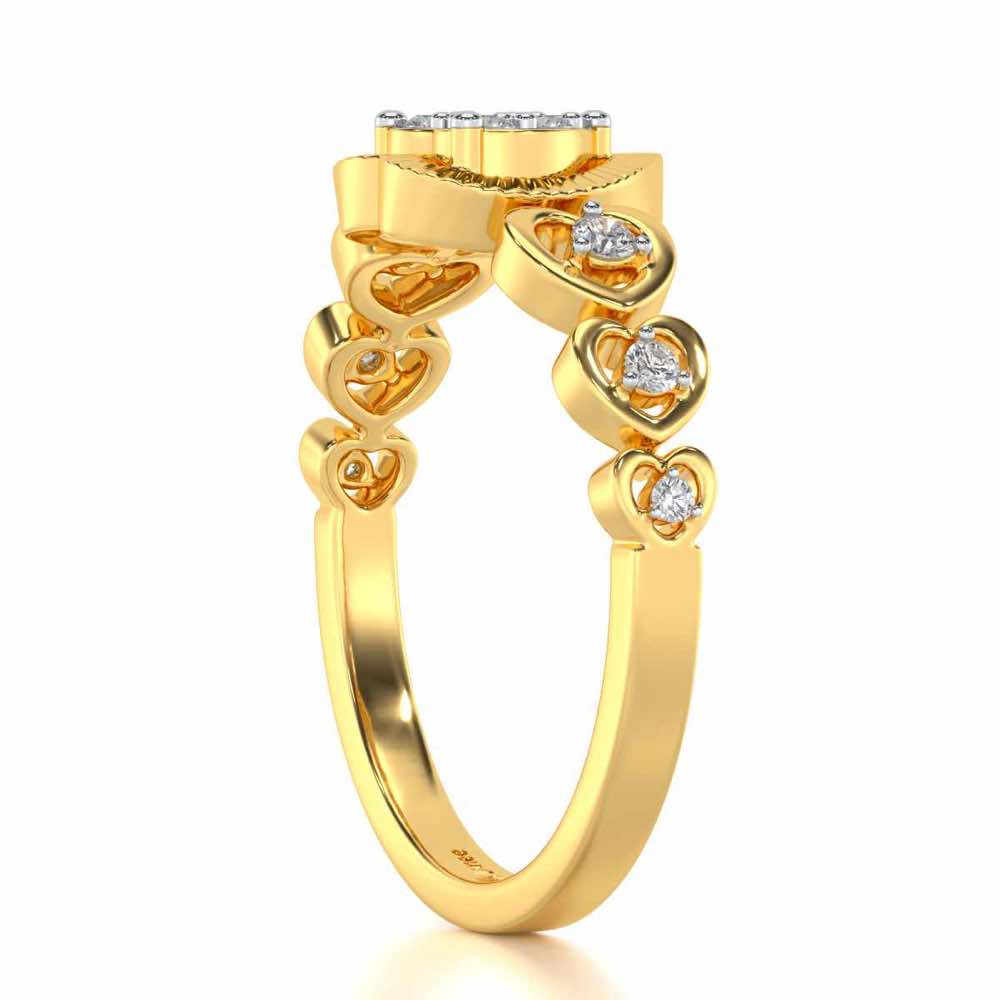 Heartly Affair Silver Ring - Yellow Gold - Image 3